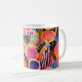 Speelse kleuren Abstract patroon Koffiemok (Voorkant rechts)