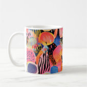 Speelse kleuren Abstract patroon Koffiemok (Links)