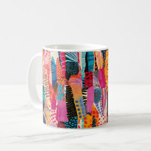 Speelse kleuren Abstract patroon Koffiemok