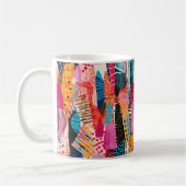 Speelse kleuren Abstract patroon Koffiemok (Links)
