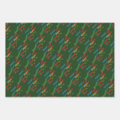 Speelse Kleurrijke Merry Trio Pack van Inpakpapier Vel (Voorkant 2)