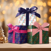 Speelse Kleurrijke Merry Trio Pack van Inpakpapier Vel