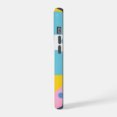 Speelse kleurrijke organische vormen| monogram iPhone hoesje (Linkerkant)