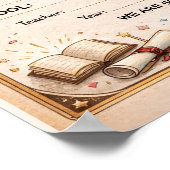 Speelse kleuterdiploma certificaat poster (Hoek)