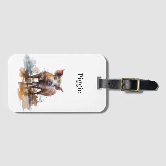 Speelse Knorretje, op maat Bagagelabel (Voorkant (horizontaal))