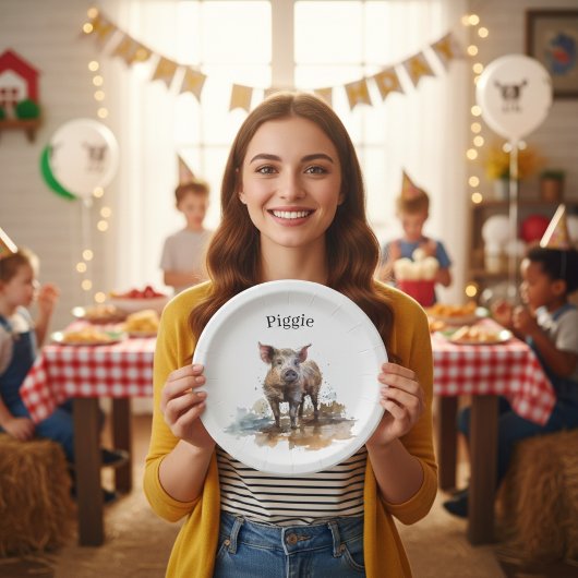 Speelse Knorretje, op maat Papieren Bordje