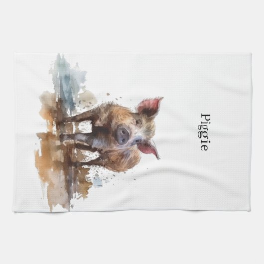 Speelse Knorretje, op maat Theedoek (Horizontaal)