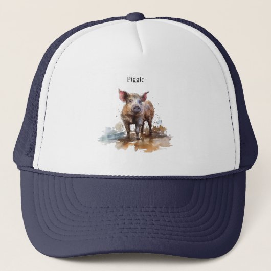 Speelse Knorretje, op maat Trucker Pet (Voorkant)