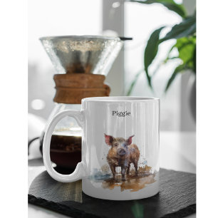 Speelse Knorretje, op maat Tweekleurige Koffiemok