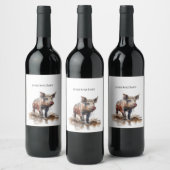 Speelse Knorretje, op maat Wijn Etiket (Flessen)