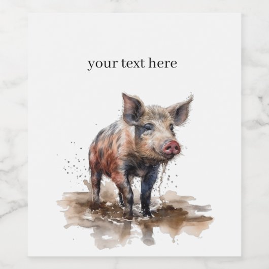 Speelse Knorretje, op maat Wijn Etiket (Enkel label)