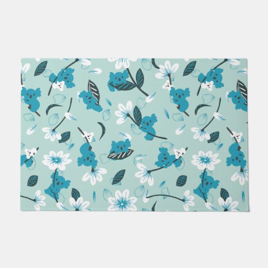 Speelse Koala Patroon Leuke Dier en Natuur Kunst Deurmat (Voorkant)