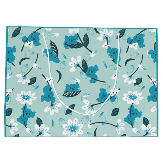 Speelse Koala Patroon Leuke Dier en Natuur Kunst Groot Cadeauzakje (Achterkant)