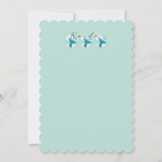 Speelse Koala Patroon Leuke Dier en Natuur Kunst Kaart (Achterkant)