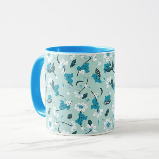 Speelse Koala Patroon Leuke Dier en Natuur Kunst Mok (Voorkant links)