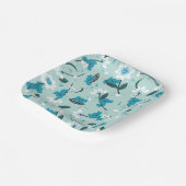 Speelse Koala Patroon Leuke Dier en Natuur Kunst Papieren Bordje (Gebogen)