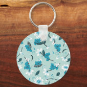 Speelse Koala Patroon Leuke Dier en Natuur Kunst Sleutelhanger (Achterkant)