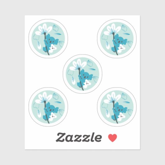 Speelse Koala Patroon Leuke Dier en Natuur Kunst Sticker (Vel)