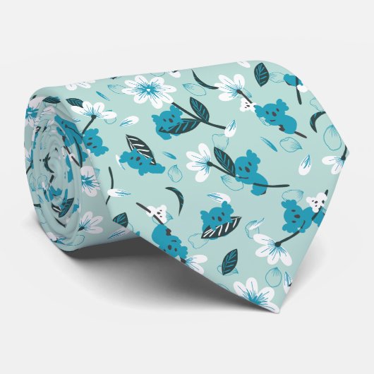 Speelse Koala Patroon Leuke Dier en Natuur Kunst Stropdas (Opgerold)