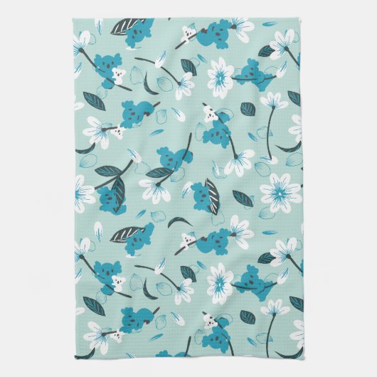 Speelse Koala Patroon Leuke Dier en Natuur Kunst Theedoek (Verticaal)