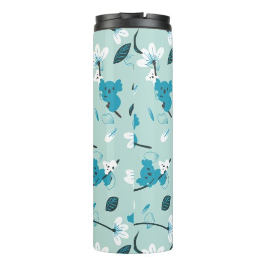 Speelse Koala Patroon Leuke Dier en Natuur Kunst Thermosbeker (Achterkant)