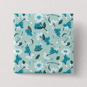 Speelse Koala Patroon Leuke Dier en Natuur Kunst Vierkante Button 5,1 Cm