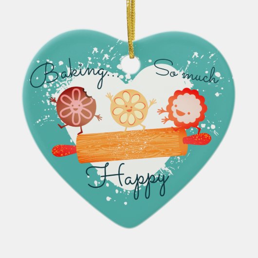 Speelse koekjes rollende pin kerst ornament (Voorkant)