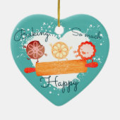 Speelse koekjes rollende pin kerst ornament (Achterkant)