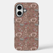 Speelse koffie nu Mocha patroon Case-Mate iPhone Case (Achterkant)
