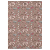 Speelse koffie nu Mocha patroon Klembord (Achterkant)