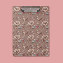 Speelse koffie nu Mocha patroon Klembord