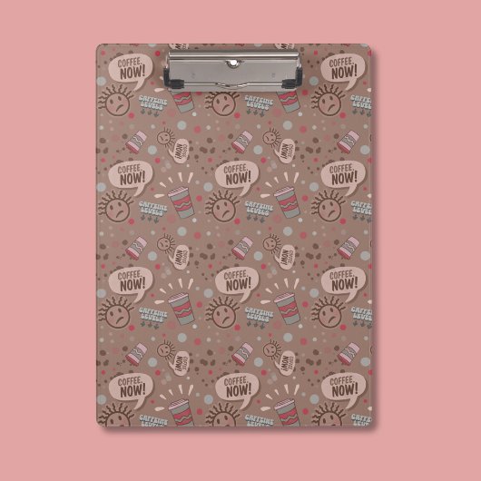 Speelse koffie nu Mocha patroon Klembord