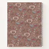 Speelse koffie nu Mocha patroon Notitieboek (Achterkant)