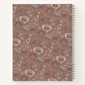 Speelse koffie nu Mocha patroon Notitieboek (Achterkant)