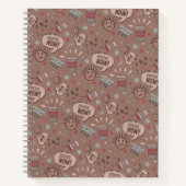 Speelse koffie nu Mocha patroon Notitieboek (Voorkant)