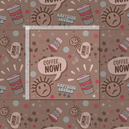 Speelse koffie nu Mocha patroon Stof