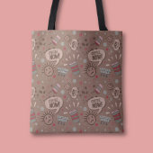 Speelse koffie nu Mocha patroon Tote Bag