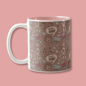 Speelse koffie nu Mocha patroon Tweekleurige Koffiemok