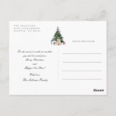 Speelse konijnenkonijn Kerstvakantie Briefkaart (Achterkant)