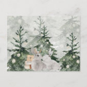 Speelse konijnenkonijn Kerstvakantie Briefkaart (Voorkant)