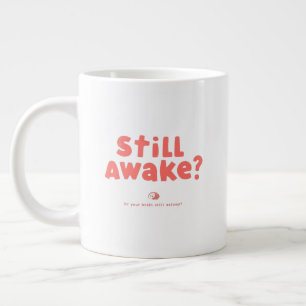 Speelse Koraal "Nog wakker?" Hersenen Kunst Grote Koffiekop
