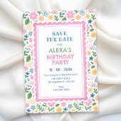 Speelse krabbel verf save the date