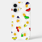 Speelse krabbelpatroon telefoon iPhone / iPad hoes (Achterkant)