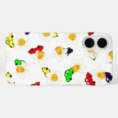 Speelse krabbelpatroon telefoon iPhone / iPad hoes (Achterkant (horizontaal))