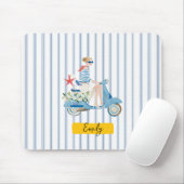 Speelse kustmotorfiets muismat (Met muis)