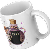 Speelse Kwaadaardige Kattenmonster Gevangen In Pot Koffiemok