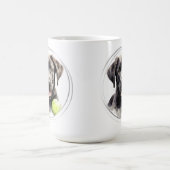 Speelse Labrador Retriever Waterverf Puppy Dog Koffiemok (Center)