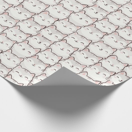 Speelse Lachende Kat Inpakpapier – Schattig (Hoek)