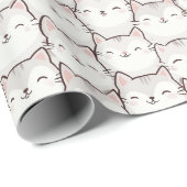 Speelse Lachende Kat Inpakpapier – Schattig (Rol Hoek)