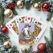 Speelse Lavendel Kattekruid Kerst Kat Grappig Pokerkaarten